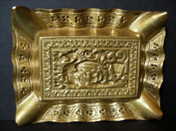 Oud koperen Asbakje, Foenix