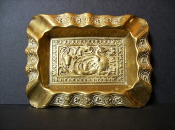 Oud koperen Asbakje, Foenix