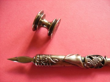 Schrijf set Francesco Rubinato - Kroontjespen plus Houder & Inkt