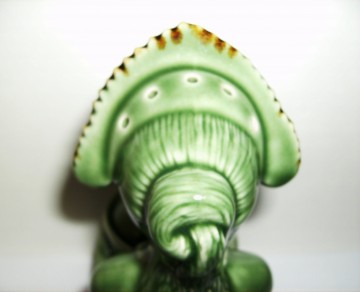 Potje met lepeltje, beeldje Aziatische Vrouw