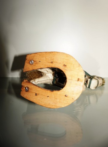 Paardje op hoefijzer stof 8