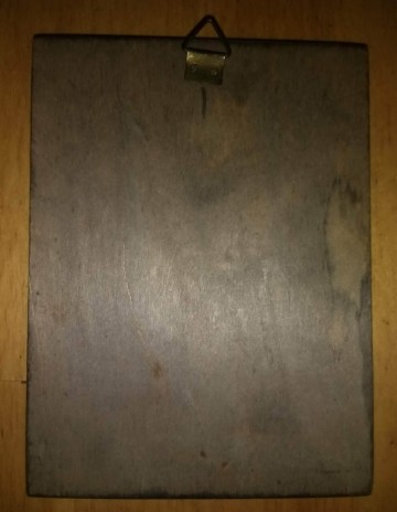 Paneeltje vaas met oindischekers  hout 3