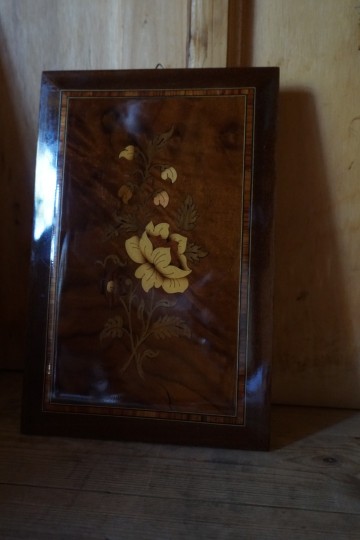 Plaat hout fineer bloemen 14