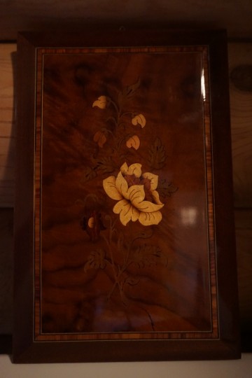 Plaat hout fineer bloemen 4