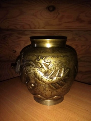 Pot chinees draken  koper 7