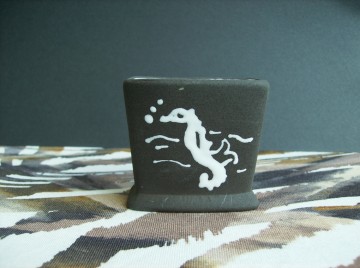 Keramisch Potje retro stijl jaren '50/'60 - Zeepaardje