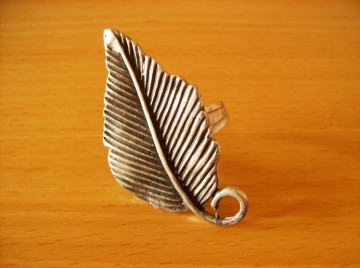 Ring - Blad design, verzilverd