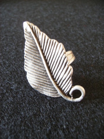 Ring - Blad design, verzilverd