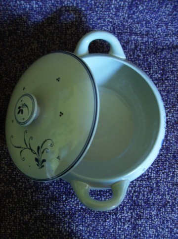 Handbeschilderde Schaal met deksel