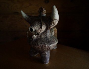 Schenk kan stier aardewerk 9