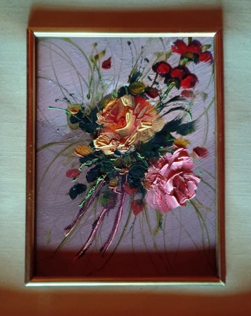 Schilderijtjerozen olieverf 5