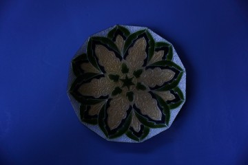 Schoteltje  emaille achter glas 2