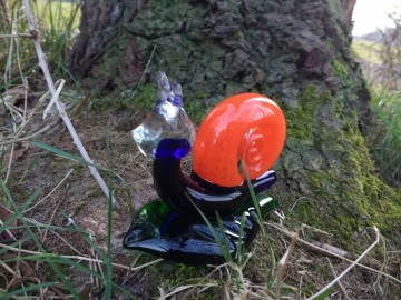 Slak boheems glas glassstar 10