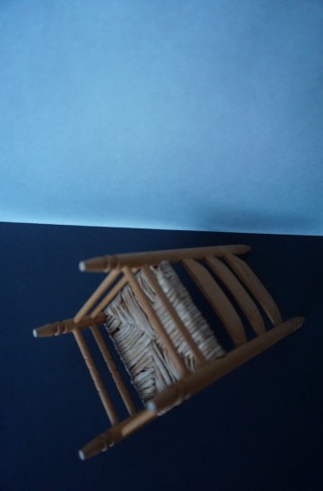 Stoel miniatuur rieten zitting 2