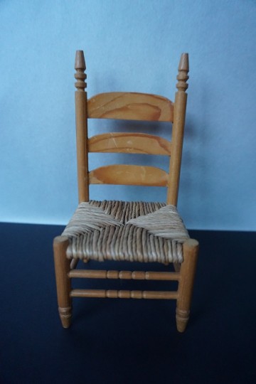 Stoel miniatuur rieten zitting 3