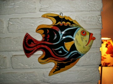 Vis muur ornament ceramisch 3