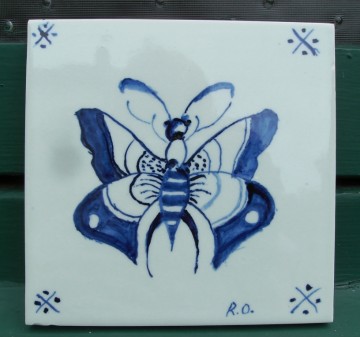 Tegel met Vlinder