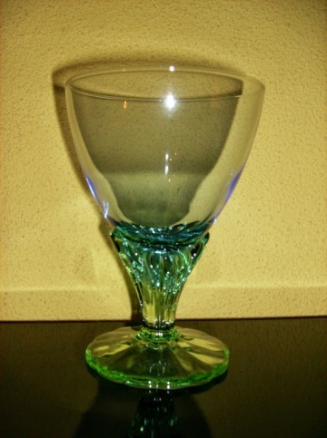 Wijnglazen blauw&groen getint