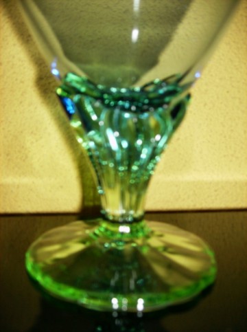 Wijnglazen blauw&groen getint