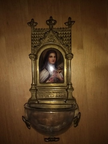 Wijwater altaartje met icoontje mariajezus